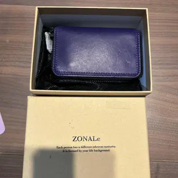 ZONALe 보라색 가죽 동전 지갑 코인 케이스 키 케이스