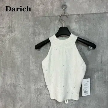 새상품 Darich 백 레이스업 아메스리 니트 탑