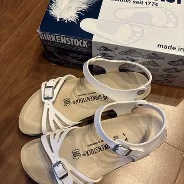 BIRKENSTOCK Bali 화이트 샌들 38