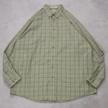 L.L.Bean 엘엘빈 체크 셔츠 구제 의류 XL 그린 14804