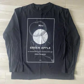 Mrs. GREEN APPLE 롱 T 에덴의 정원 블랙 밴딩 T