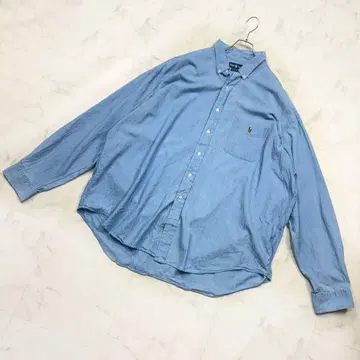 랄프 로렌 BIG SHIRT 바지 셔츠 빅 사이즈 파랑 2XL 1