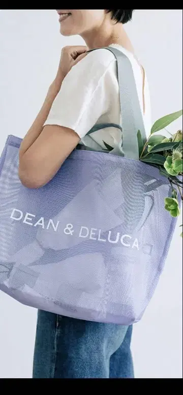 딘앤델루카 메쉬 토트 라일락 L DEAN&DELUCA