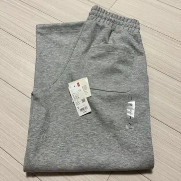 새상품 유니클로 UNIQLOC 유니클로 시 맨투맨 와이드 팬츠 그레이 S