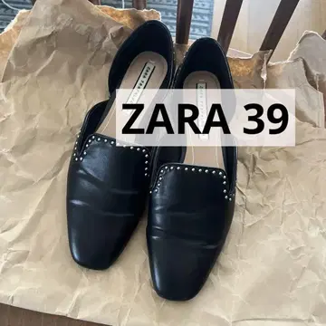 자라 스터드 블랙 로퍼 39 사이즈 빅 사이즈 25.5