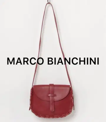 MARCO BIANCHINI 빨간색 가죽 숄더백 천연 가죽