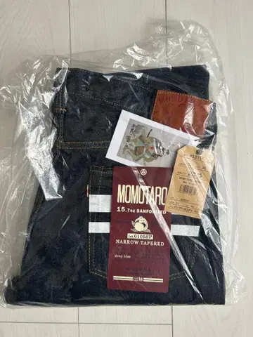 모모타로 청바지 15.7oz 오카야마 청바지 일본제 데님 내로우 테이퍼드