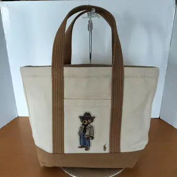 새상품급 Ralph Lauren 랄프 로렌 폴로 베어 스몰 토트백