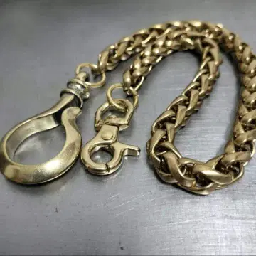 놋쇠 지갑 체인 뜨개질 10mm 브라스 골드