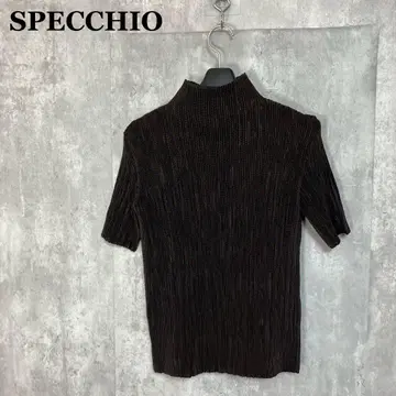 SPECCHIO 하이넥 플리츠 탑 40