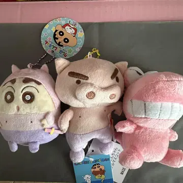 짱구는 못말려 봉제 인형 키링 파스텔 마스코트