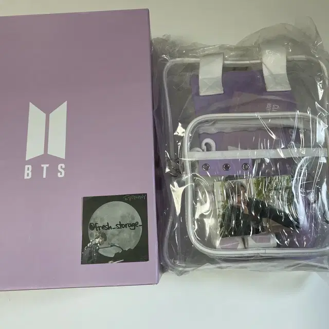 방탄소년단 머치박스 7 BTS Merch Box 포카 포함 투명 백팩
