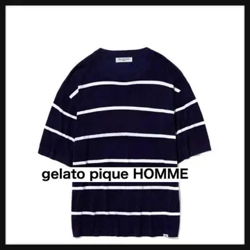 [미사용] gelato pique HOMME 젤라피케 보더 T 냉감