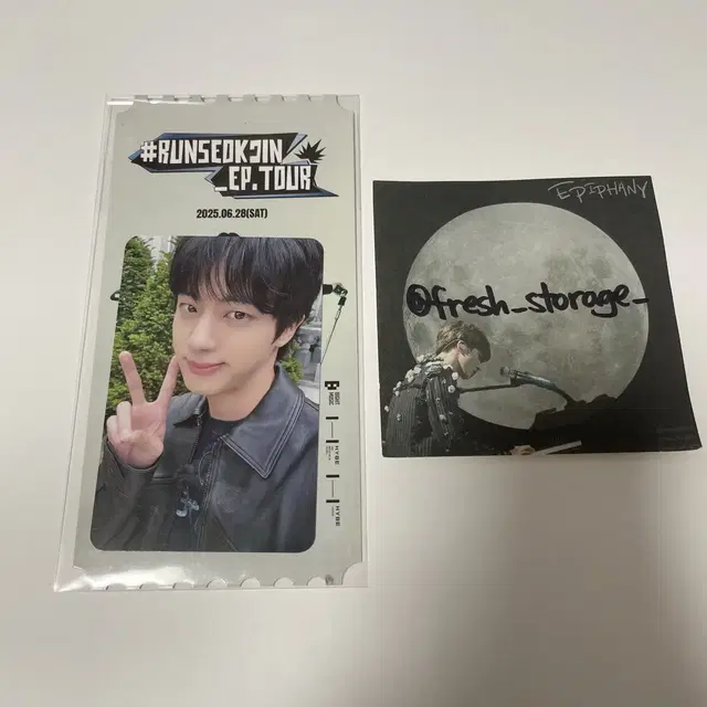 방탄소년단 잠실 라이브플레이 포카 티켓 BTS 석진 런석진 달석콘