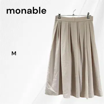 모나블 그린 라벨 릴랙싱 롱 스커트 플레어 M 아이보리