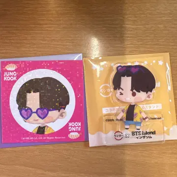 스시로 BTS 인더솜 아크릴 스탠드 & 스티커 세트 정국