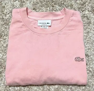 라코스테 CLASSIC FIT 티셔츠 살몬 핑크 S 자수 로고
