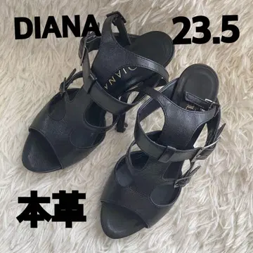 다이애나 DIANA 천연 가죽 샌들 23.5 블랙
