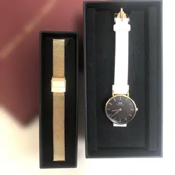 DANIEL WELLINGTON 손목시계 골드 교체용 벨트, 쇼핑백 포함