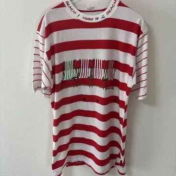 90s 유로 유럽 구제 의류 빈티지 보더 티셔츠 레어 디자인