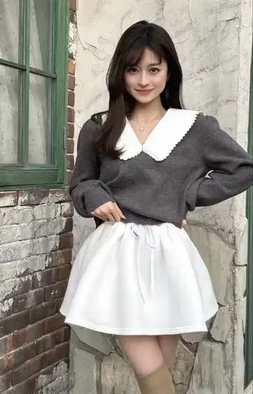 Bibiy. NELLY MINI SKIRT 화이트 미사용 새상품