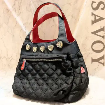 [미사용 새상품] SAVOY 퀼팅 핸드백 하트 비쥬