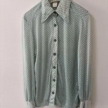 70s USA 빈티지 나일론 셔츠 레어 구제 의류 도트 하트