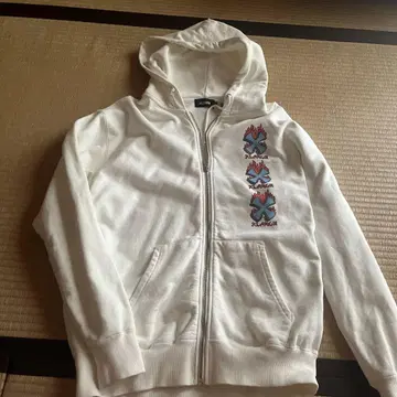 XLARGE 화이트 풀지퍼 후드티 M