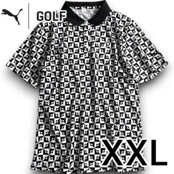 푸마 골프 Pe 피케 올 패턴 스트레치 반팔 폴로 셔츠 의류 XXL