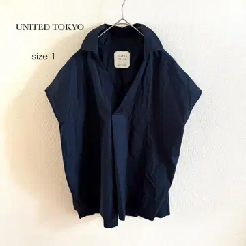 UNITED TOKYO 슬리브리스 블라우스 1 네이비