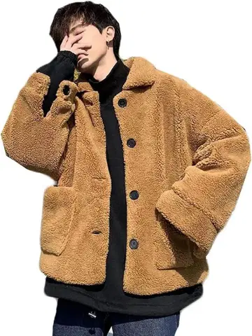 보아 자켓 남성용 플리스 자켓 남성용 코트 후드 부착 S 사이즈