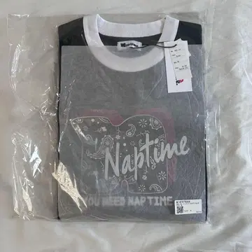 Naptime 링거 티셔츠 M 사이즈 BLACK