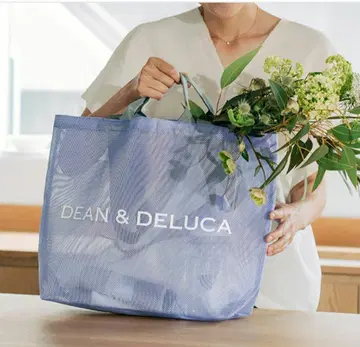 DEAN&DELUCA 메쉬 토트백 라일락 L 사이즈