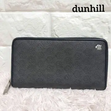 dunhill 던힐 모노그램 올 패턴 라운드 지퍼 장지갑