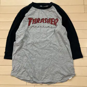 7.2 THRASHER 트레셔 래글런 롱T 티셔츠 그레이