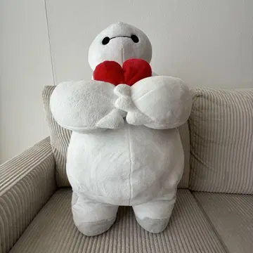 베이맥스 하트 봉제 인형 빅 사이즈