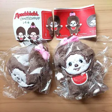 몬치치 봉제 인형 배지 가챠가챠 몬치치짱 새상품