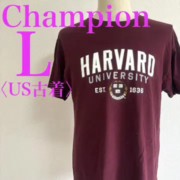 챔피온 하버드 대학 공식 티셔츠 칼리지 티셔츠 US 구제 의류