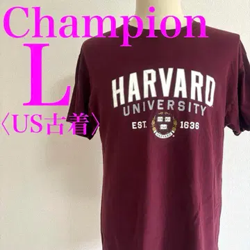 챔피온 하버드 대학 공식 티셔츠 칼리지 티셔츠 US 구제 의류