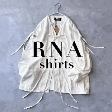 새상품 RNA RNA 리본 타이 BIG 셔츠 루즈핏 화이트 코튼