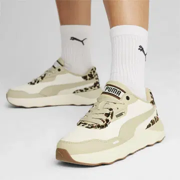 25cm PUMA 런타임드 플랫폼 레오파드 무늬 스니커즈