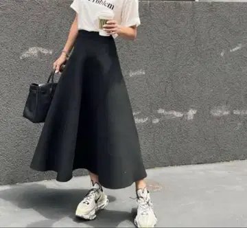 BB KNIT A라인 SKIRT 블랙 L 사이즈 정가 8812엔