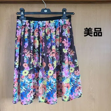 TOCCA 꽃무늬 플레어 스커트 멀티 컬러