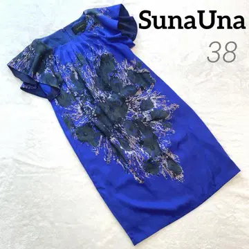 새상품급 SunaUna 일본제 꽃무늬 수채화 원피스