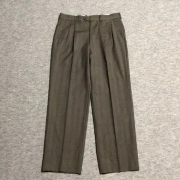 슬랙스 브라운 울 체크 무늬 이탈리아제 062702