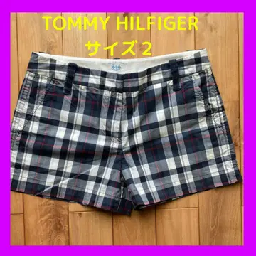 [ TOMMY HILFIGER ] 체크 무늬 숏팬츠 사이즈 2 골프에도