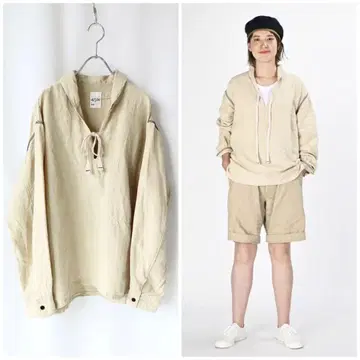 45R 린넨 908 세일 풀 2 린넨 풀오버 셔츠 루즈핏