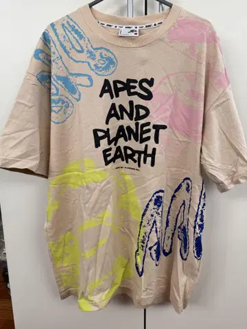 Aape APES AND PLANET EARTH 티셔츠 L 사이즈