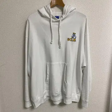 빈티지! UCLA 화이트 후드 부착 후드티