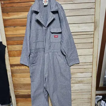 디키즈 히코리 츠나기 올인원 작업옷 긴팔 차고 L